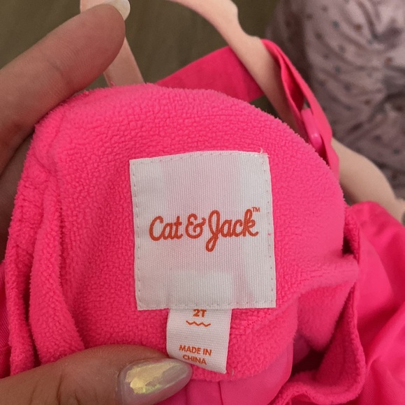CAT & JACK // pink snow overalls - Picture 5 of 5